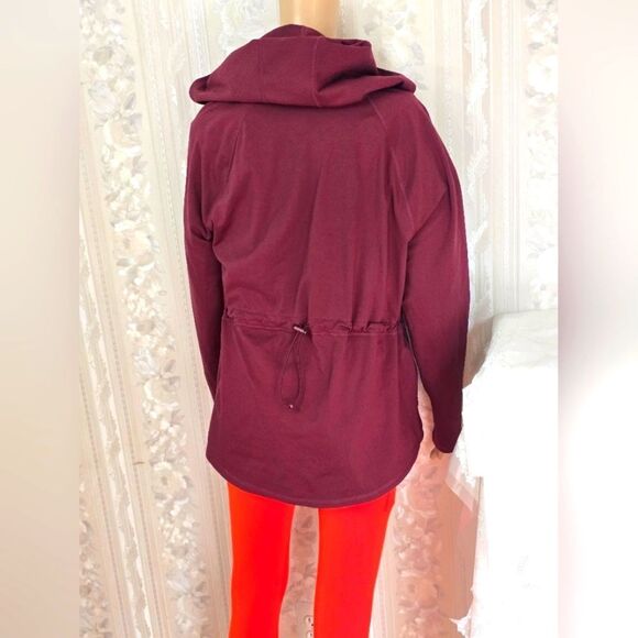 Strwtch The Rules Burgundy Zip-Up Fleece Lined Hoodie NWT - Picture 3 of 9